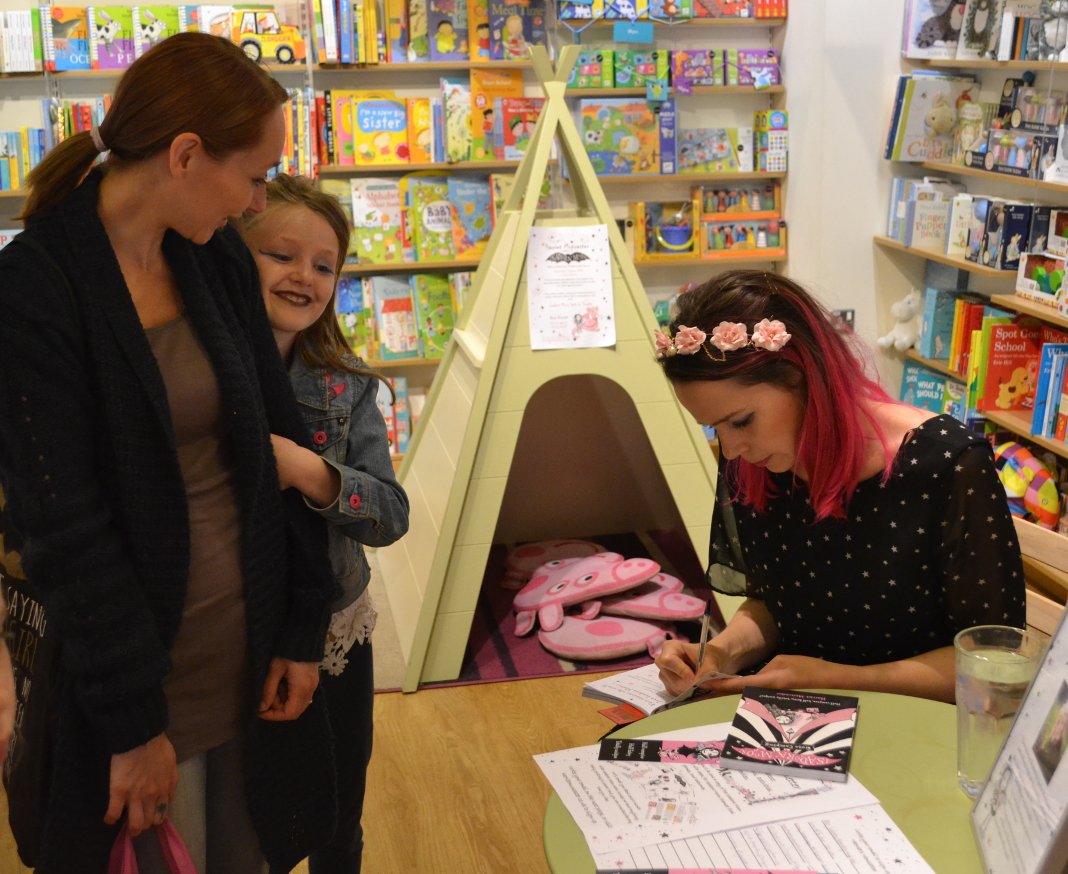 Signing Isadora Moon at the Welwyn Waterstones event