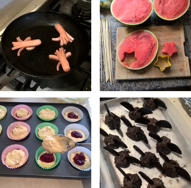 Isadora Moon party foods being prepared