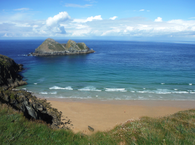 The rock off Crantock beach