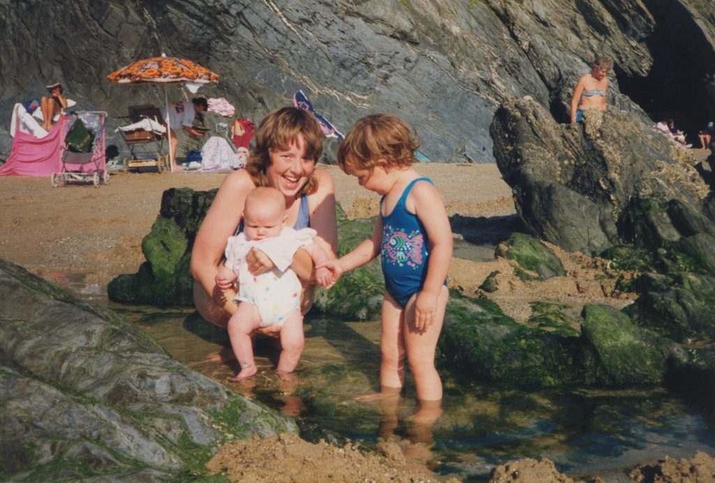 Harriet Muncaster in a rock pool