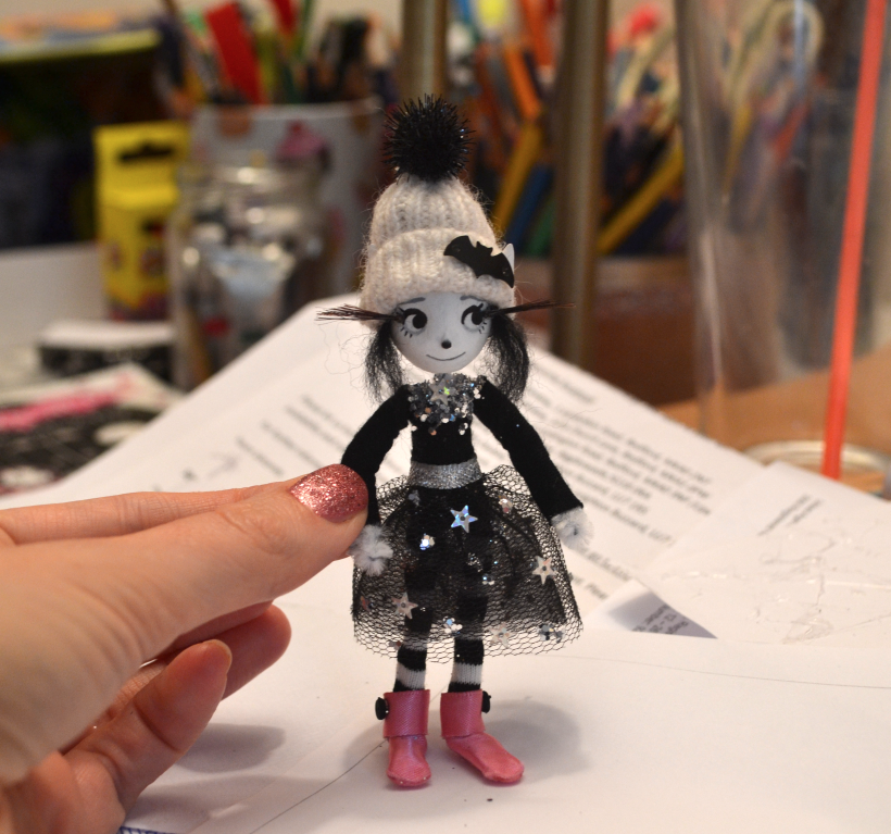 Isadora Moon's tiniest fan at Portsmouth Waterstones