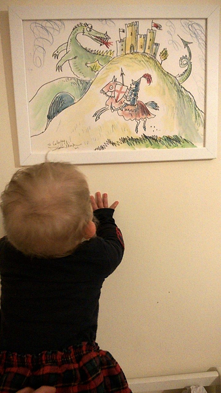 Celestine with her James Mayhew picture