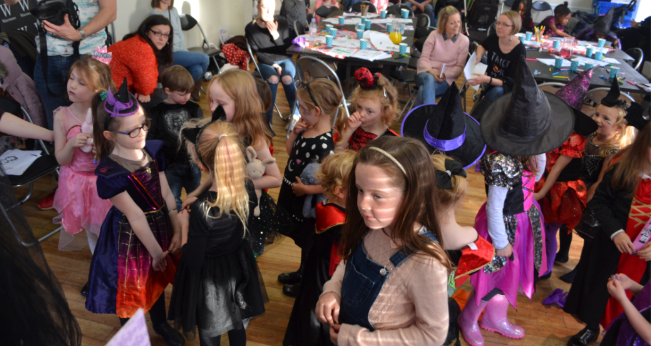 Fancy dress Halloween costumes at Manchester Waterstones Isadora Moon Halloween Party
