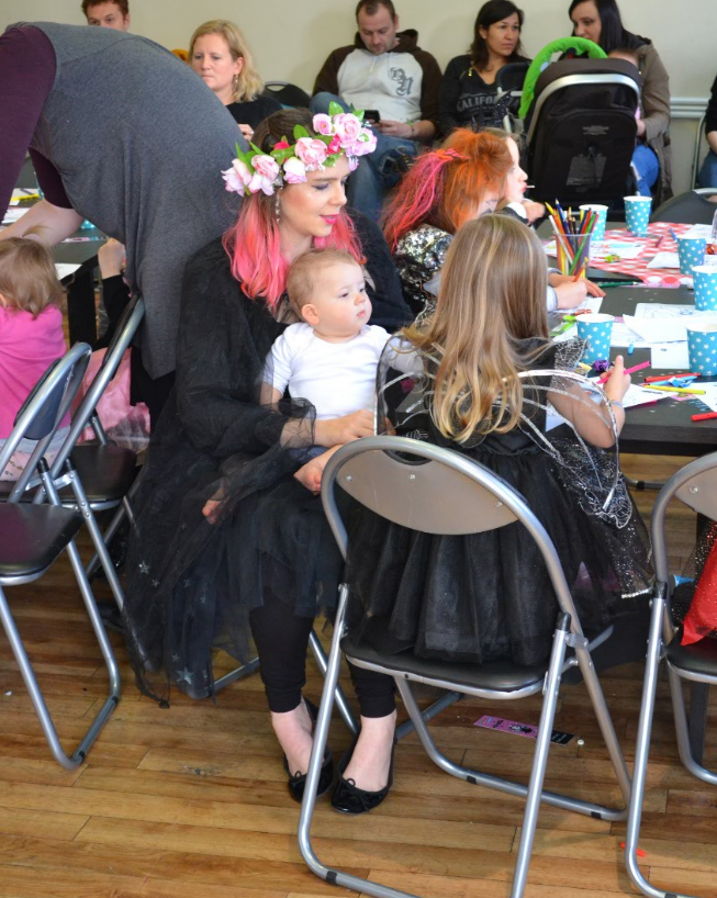 Harriet Muncaster at the Manchester Waterstones Isadora Moon Halloween Party