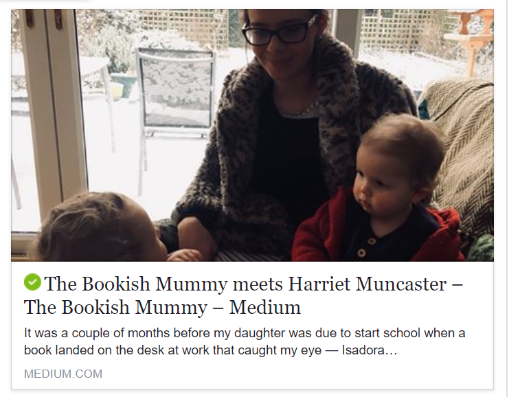 Harriet Muncaster interview with The Bookish Mummy