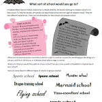 What sort of school would you go to - Isadora Moon activity preview