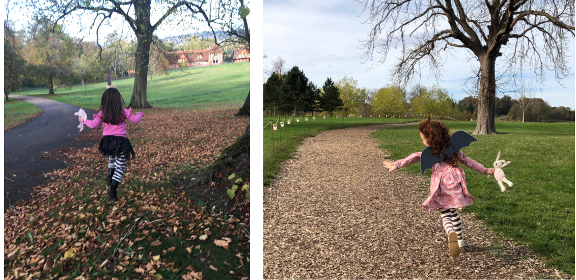 Running in Isadora Moon costumess at Waddesdon Manor