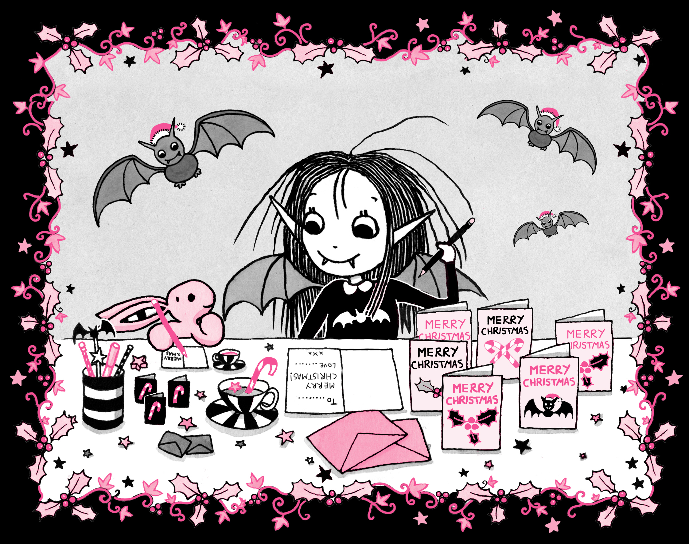 Isadora Moon advent illustration