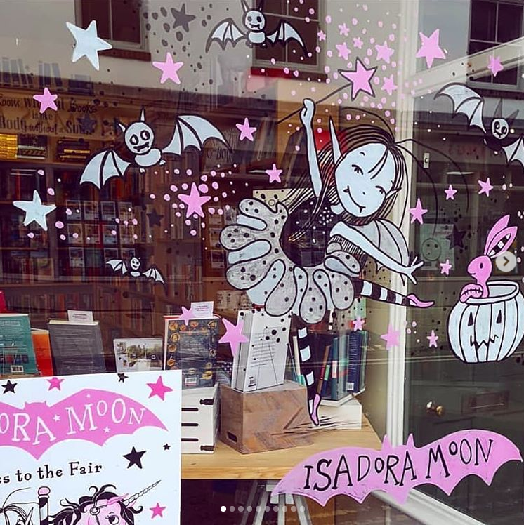 Mostly Books in Abingon Isadora Moon Window Display