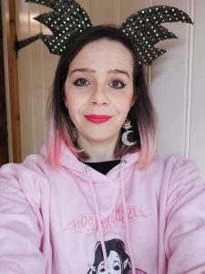 Harriet Muncaster in Isadora Moon hoodie
