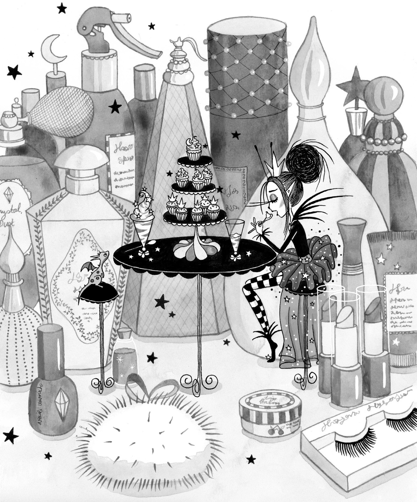 Victoria Stitch and Stardust dressing table tea party