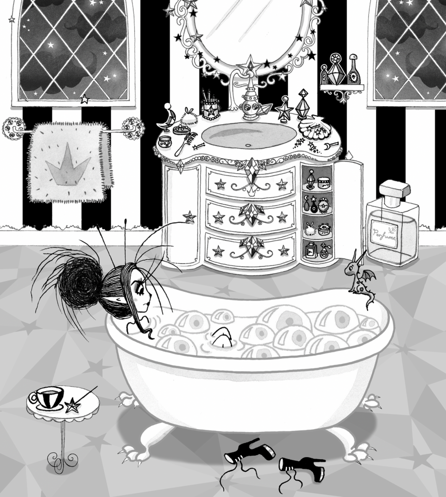 Victoria Stitch in her gothic palace bathroom by Harriet Muncaster