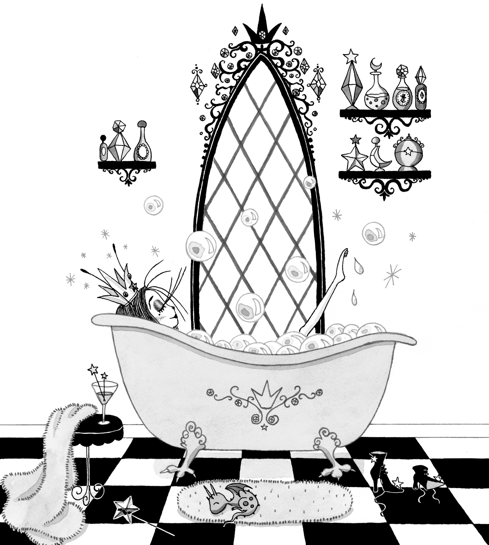 Victoria Stitch in bathtub by Harriet Muncaster