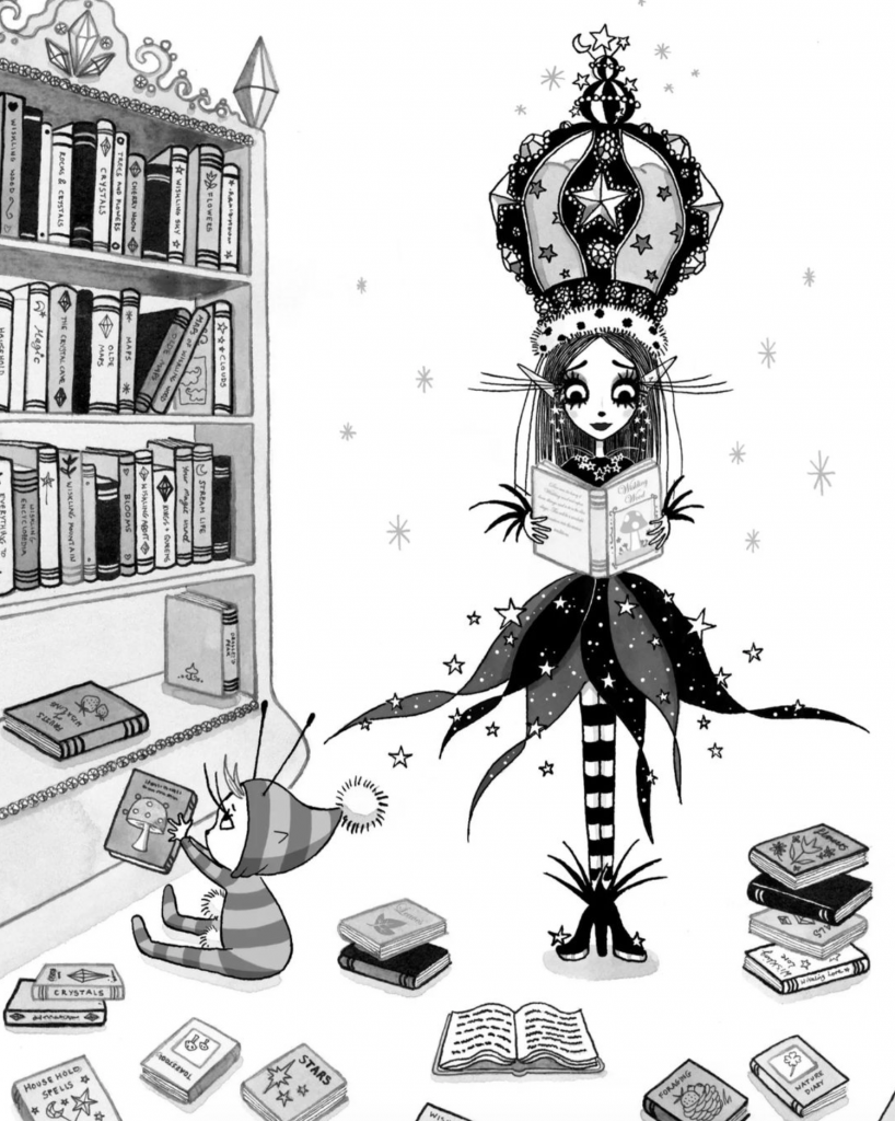 Victoria Stitch and Minnie Stitch in the Great Wiskling Libaray by Harriet Muncaster
